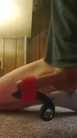 Teasing my cock with on and off vibrations until I cum