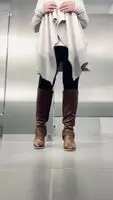 Too cold for dresses in the office, which severely hampers my fun for reddit. i made due today in the public restroom, however. that slap at the end...hot or not?