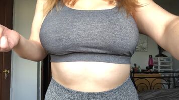 I think my sports bra does a great job at hiding my 36 Gs!