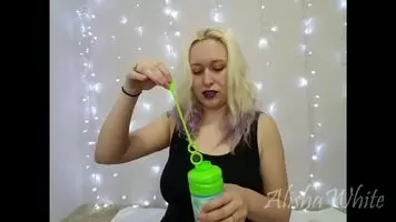 Blowing bubbles!