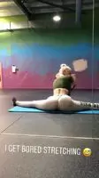 She gets bored at the gym