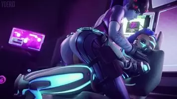 Widowmaker riding Futa Sombra,