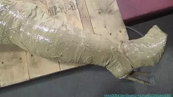 Packaging tape mermaid