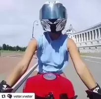 On a bike