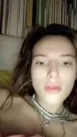 Hairy armpits and a little nip slip