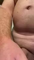 Post shower stroking.