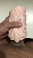 Cumming through the hole I fucked through of my favorite toy