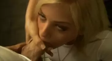 Double Attack On Dick Ends Up With Mouth Full Of Cumshot