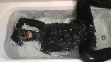 Having fun in the tub...