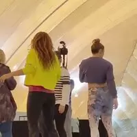 JLo and Shakira warming up their booties