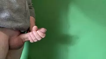 Blast in front of the green screen