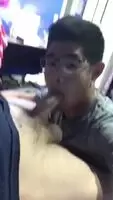 Nerdy Asian Twink Sucks Roomie