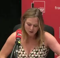 French actress Constance Pittard showcased her goods on a radio news show