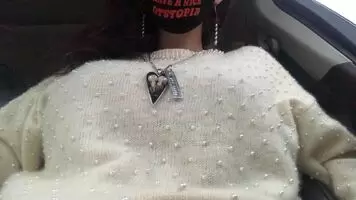 goth gf Raven Hex exposes her tits in public