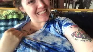 Teasing my titties before petting my pussy