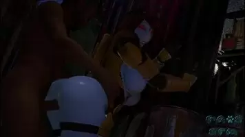 Tau female bent over Armor