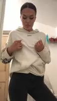 Imagine me stripping when you see my hard nipples through my baggy jumper