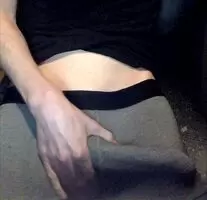 Massaging my big fat bulge