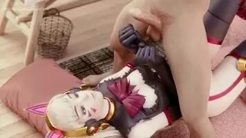 D.Va playing with balls