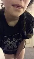 Only a t-shirt on