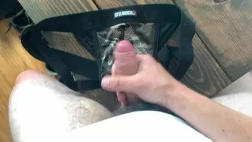 jerking off into this jockstrap