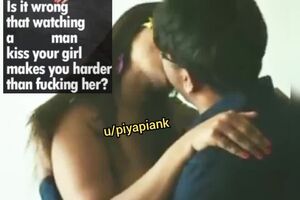 Hot Indian wife Priya smooched madly by a stranger! Do u guys kiss her? Nasty comments plz!