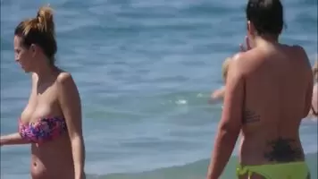 ....at the beach.