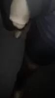 Late night walk with a big swinging cock