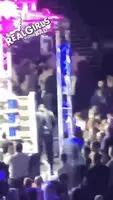 Naughty british babe running fully naked at the boxing