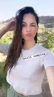 Olivia Munn camping