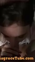 Amateur babe gets face fuck