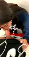 Helping my classmate with his project