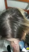 Sucking cock while talking to boyfriend on the phone