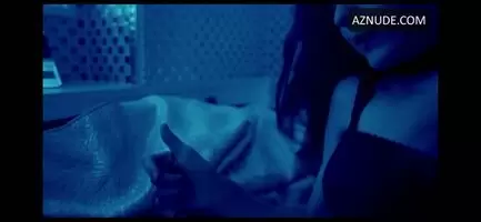 Alexandra Daddario getting choked with a belt
