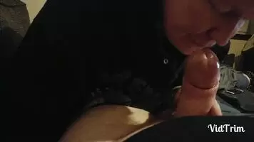 My girlfriend is the only chick that could deepthroat me