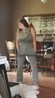 The overflow is visible through the fabric