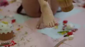 Footjob at the Candy Shop
