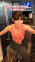 Sarah Hyland pinching her nipples
