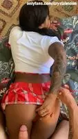 getting stretched out by a BWC in my schoolgirl outfit 😇