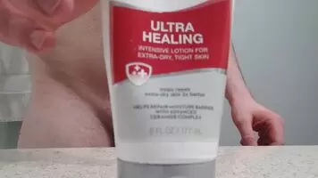Applying much needed lotion