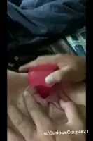 I loved spreading myself open as my BF fucked me with my new toy.
