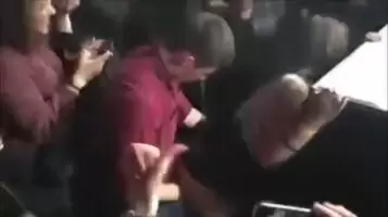 Young couple fucking in the middle of the club