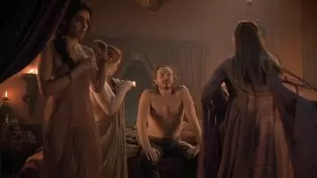 Josephine Gillan, Lucy Aarden, and Marina Lawrence-Mahrra in S8E1
