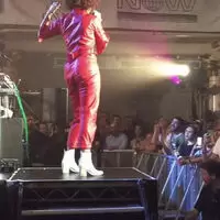 Naughty goddess Régine Chassagne greatly enjoys to show of her glorious enormous juicy fat ass, on stage. Together with always being completely naked underneath her tight sensual erotic outfits. Knowing it’s driving all the black men in the audience totally wild. Not being able to get enough of her.