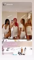 With sexy friends