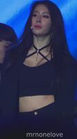 Jiyeon squeezing her titties together
