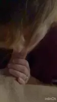 Slowly working his cock down my throat.