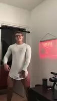 Showing off his beautiful buns