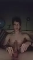 Jacking off my huge cock