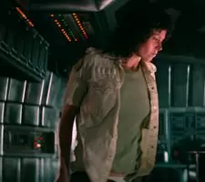 Sigourney Weaver strips to her tiny space undies in Alien